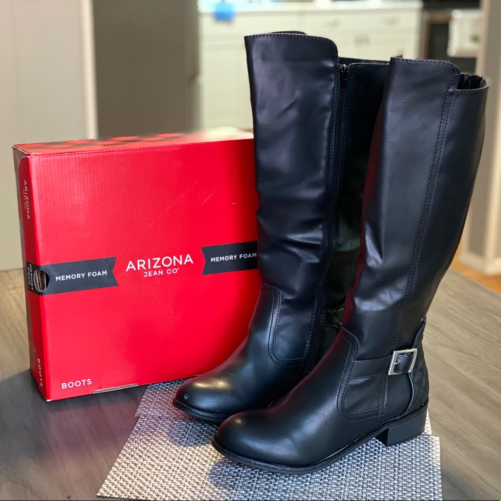 Black knee high boots